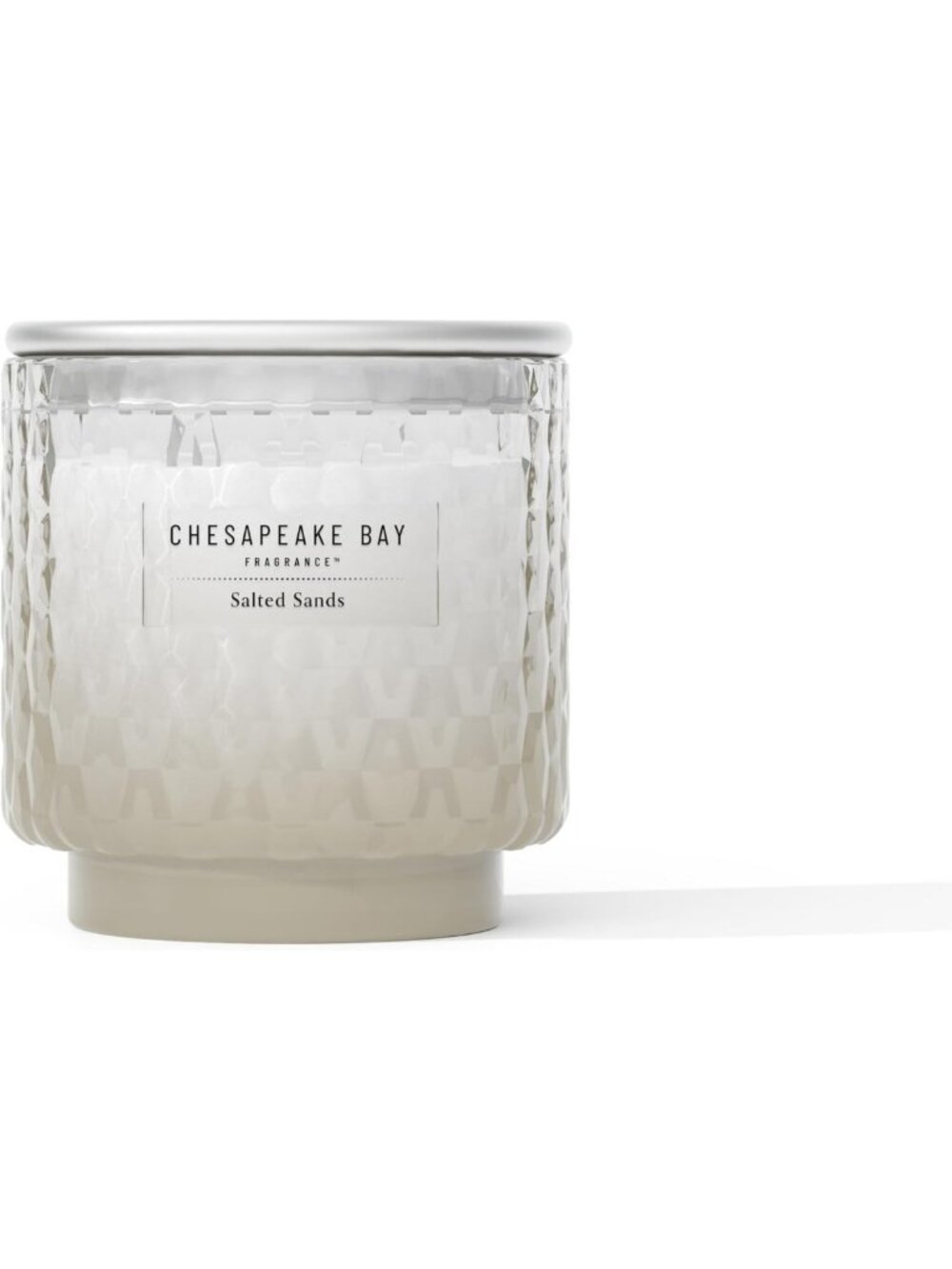 Coastal-Inspired 11oz Salted Sands Scented Candle, Textured Sea Glass Jar